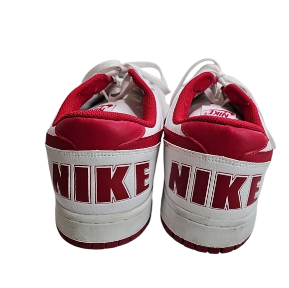 Nike Men 13 Big Nike Low White Red Leather 355152-150 Archival Investment Rare main image 5